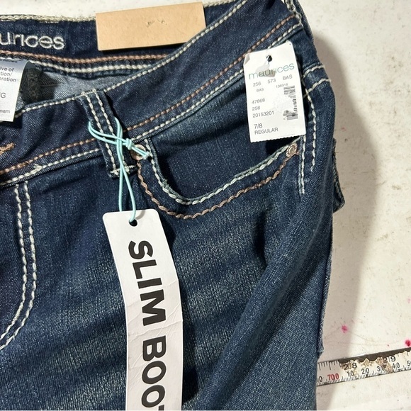 New Maurice’s Women’s Slim Boot Size 7/8 Dk Wash Denim Jeans BNWT - Picture 3 of 5